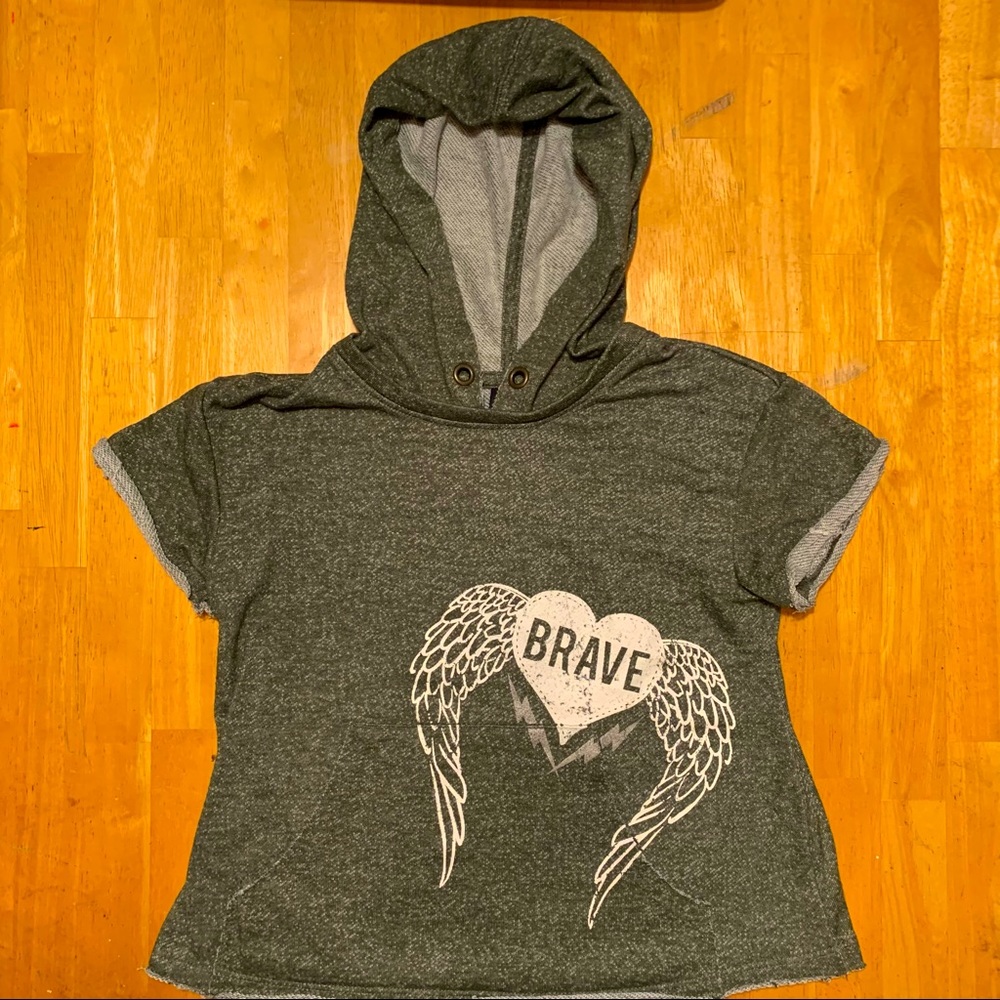Girls Art Class Green hooded top